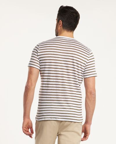 T-shirt Rumford a righe in puro lino uomo detail 1