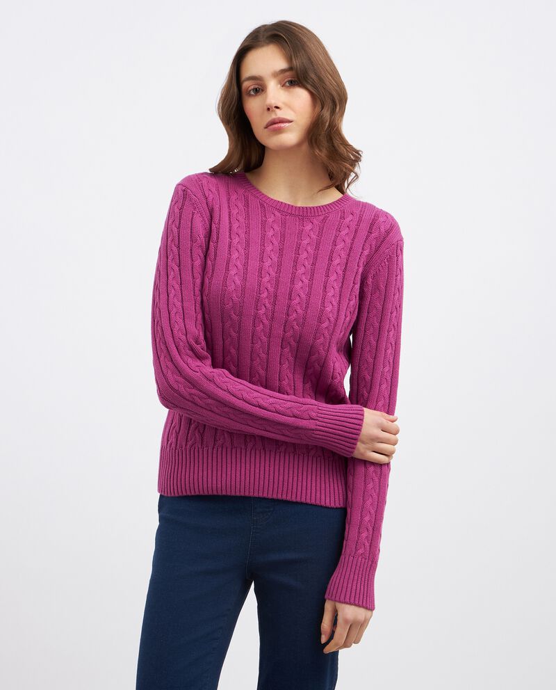 Pullover tricot in puro cotone donna cover