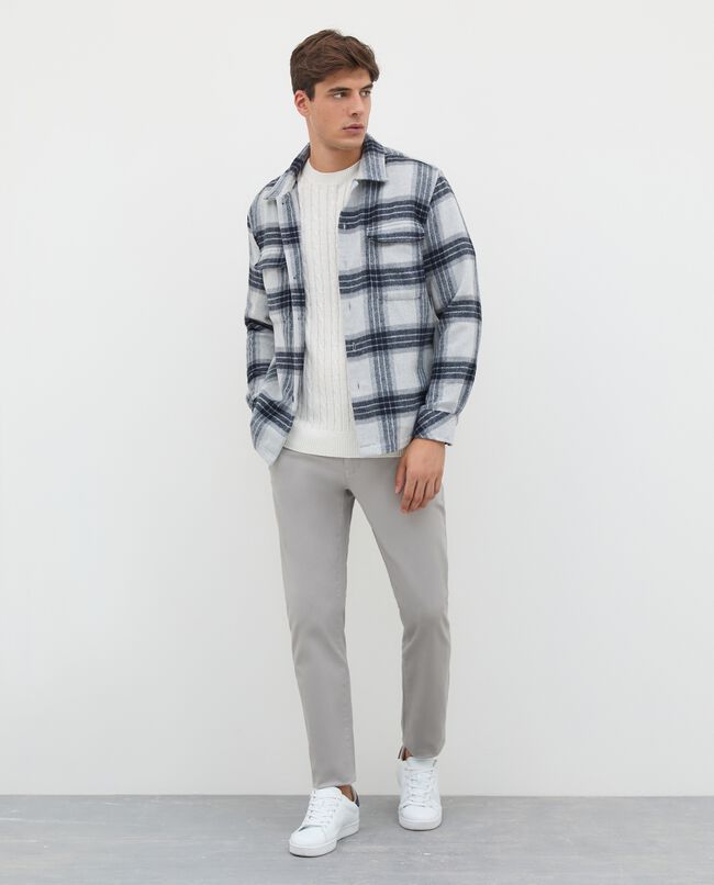 Camicia in flanella di misto lana a quadri uomo carousel 0