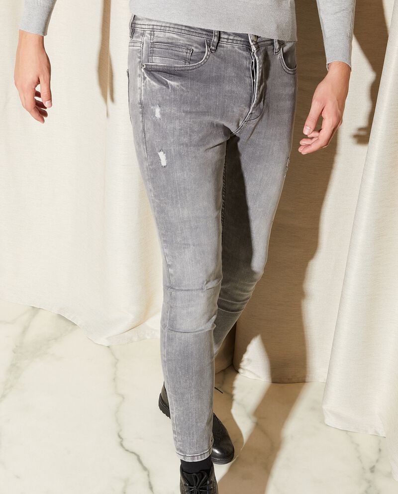 Jeans modello skinny effetto ruined uomo single tile 2 