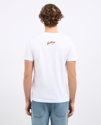 T-shirt girocollo in puro cotone con stampa uomo detail 1
