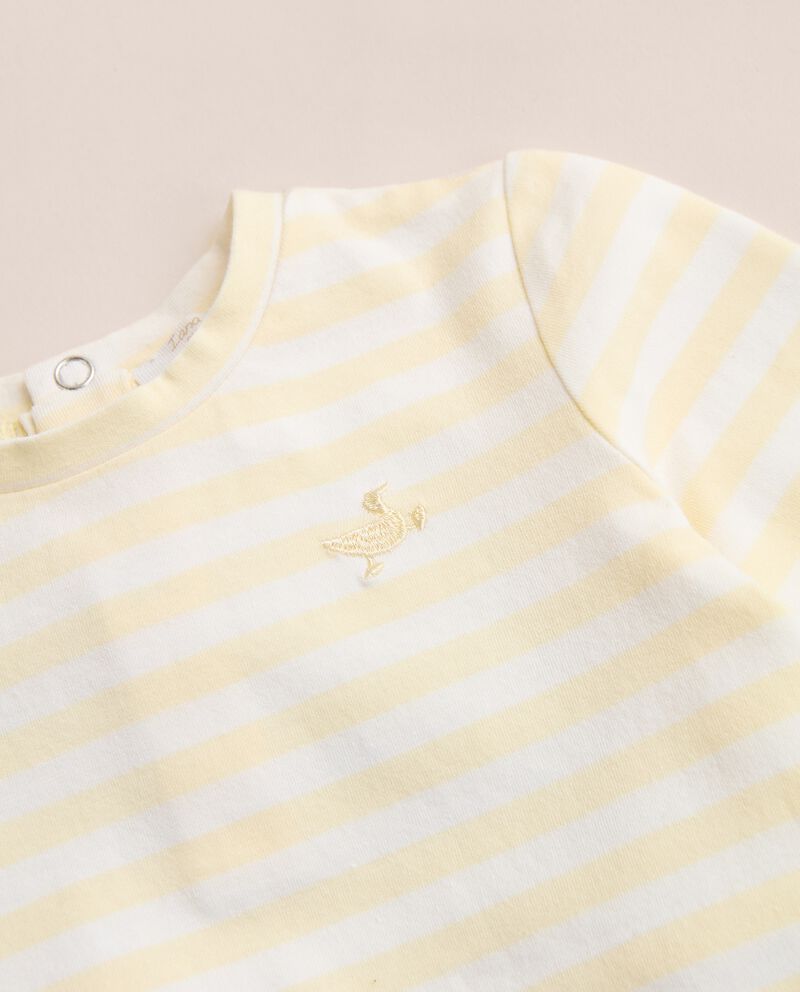 T-shirt rigata in cotone elasticizzato neonato IANAdouble bordered 1 