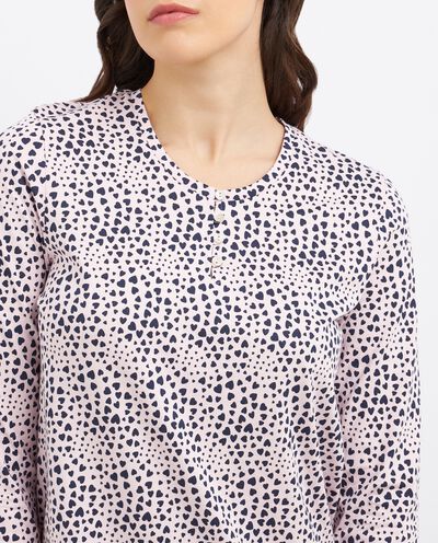 Camicia da notte in puro cotone stampato donna detail 2