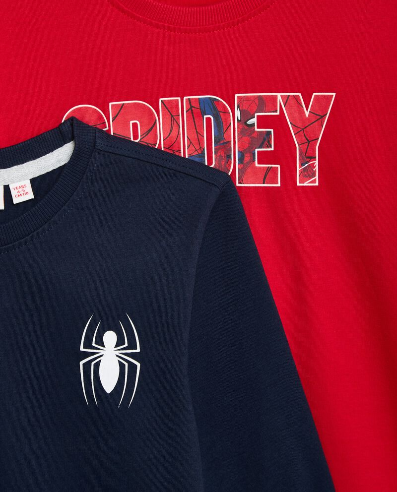 Maglietta girocollo con stampa Spider-Man in puro cotone bambino single tile 1 