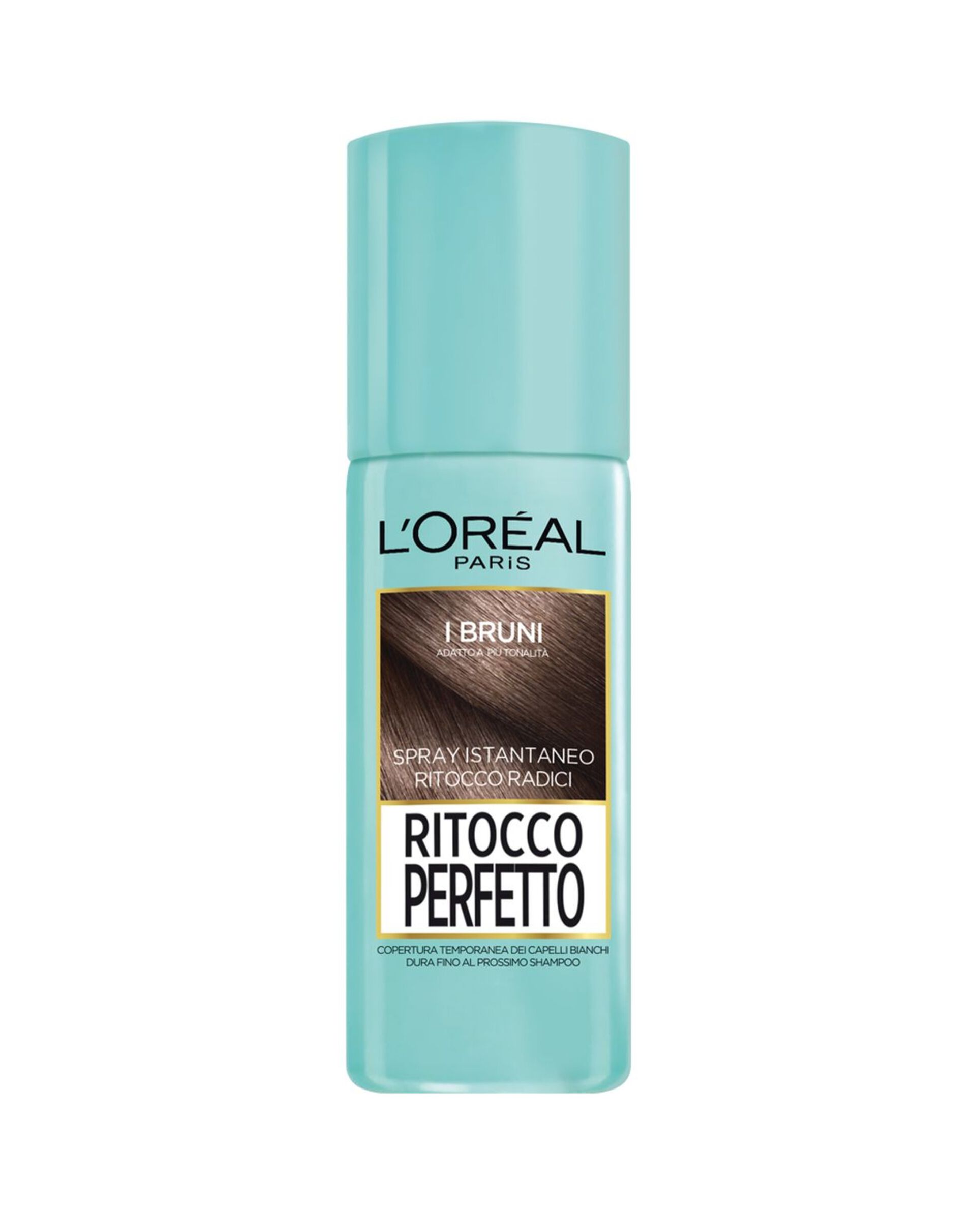 L'Oréal Paris Ritocco Perfetto, Spray Istantaneo Correttore per Radici e Capelli Bianchi, Colore: Bruno, 75 ml.