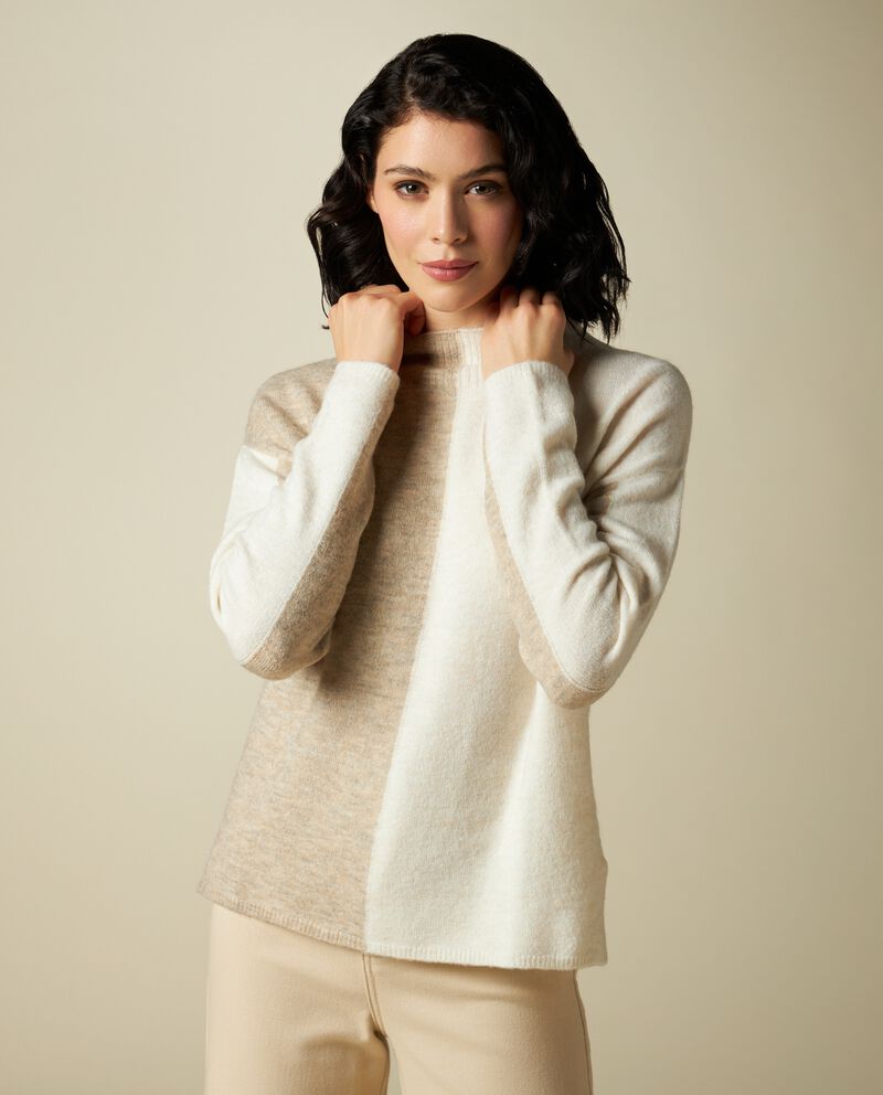 Tricot in misto lana bicolor donna cover