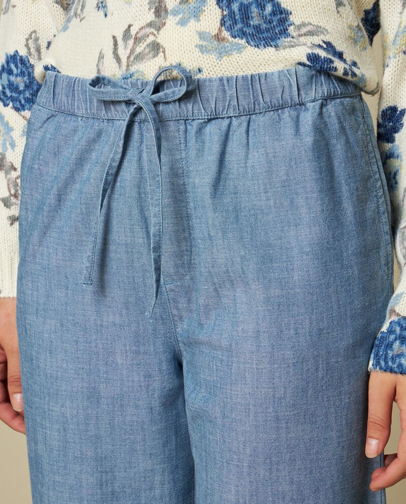 Pantaloni in puro cotone donna single tile 2 cotone