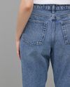 Jeans cinque tasche cropped in puro cotone donna