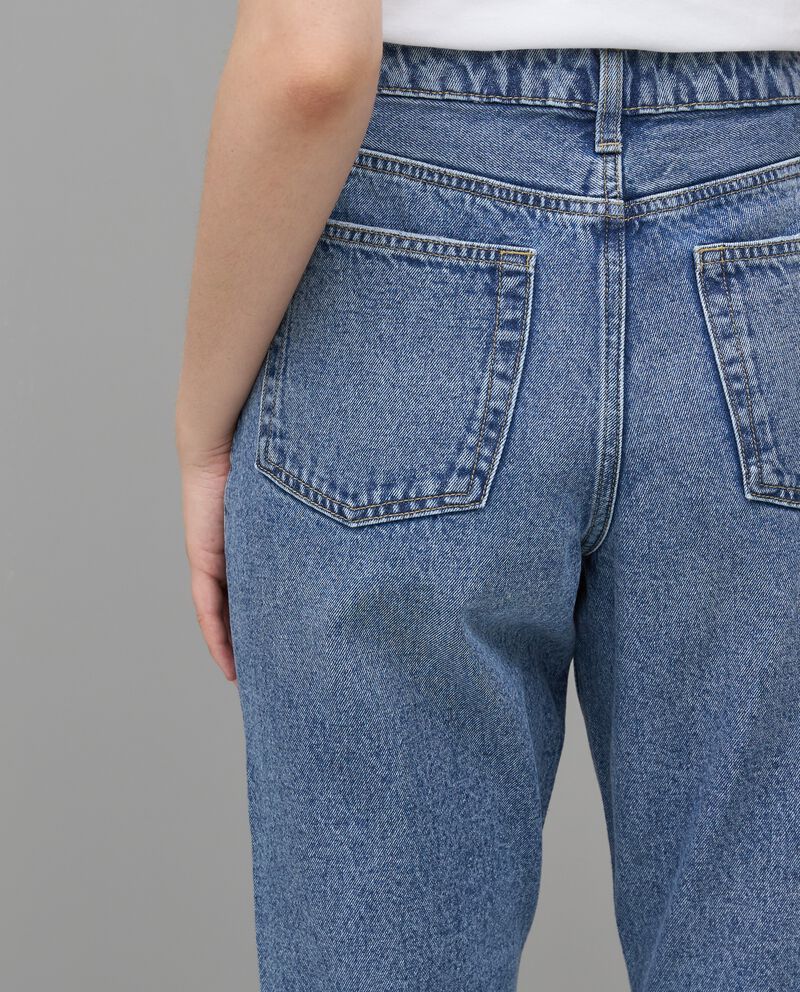Jeans cinque tasche cropped in puro cotone donna single tile 2 