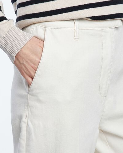 Pantaloni wide leg in misto cotone donna detail 2