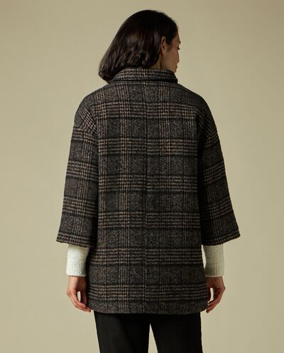 Cappotto misto lana a quadri donna detail 1