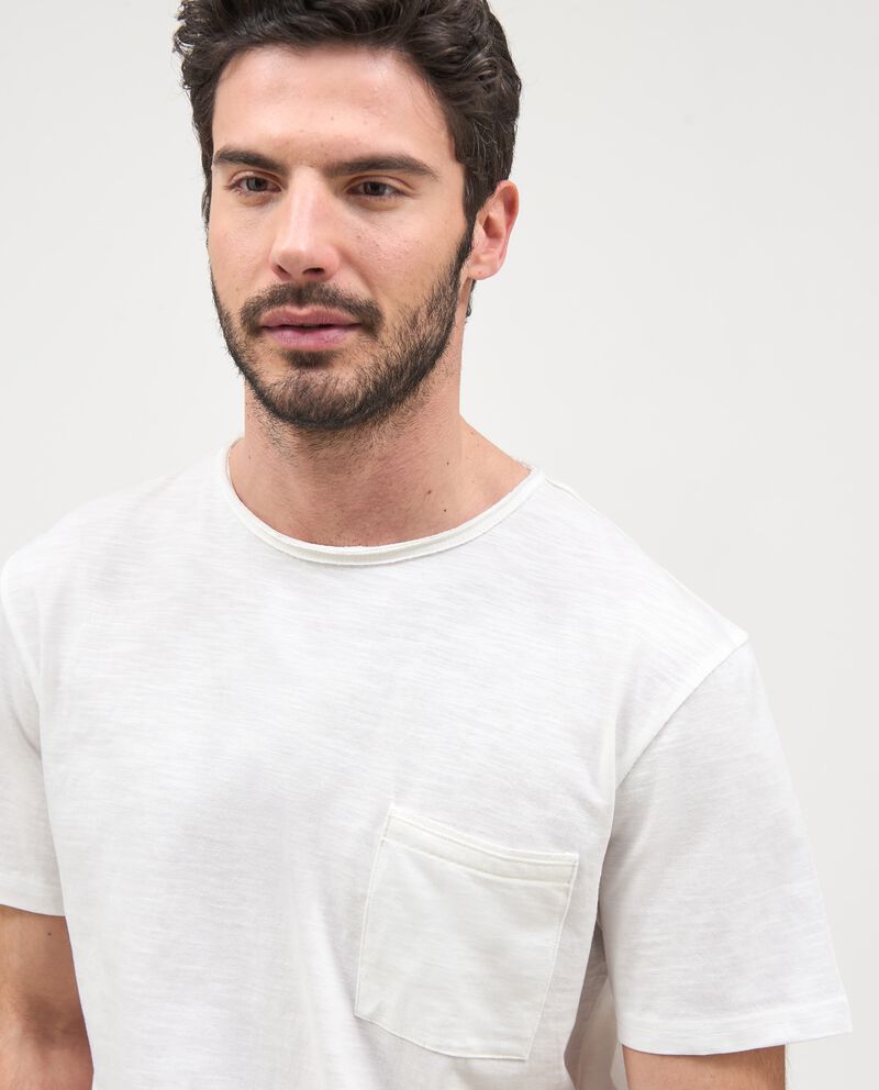 T-shirt in puro cotone con taschino uomo single tile 2 