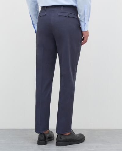 Pantalone chino in cotone satin stretch uomo Rumford detail 1