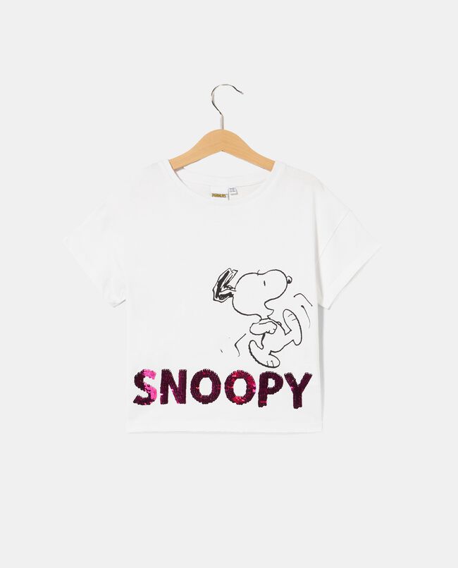 T-shirt in puro cotone Snoopy ragazza carousel 0