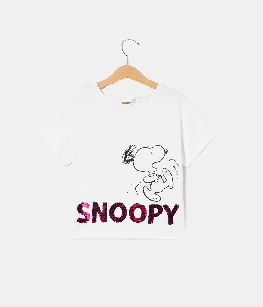 T-shirt in puro cotone Snoopy ragazza double 1 