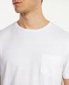 T-shirt in cotone misto lino con taschino uomo