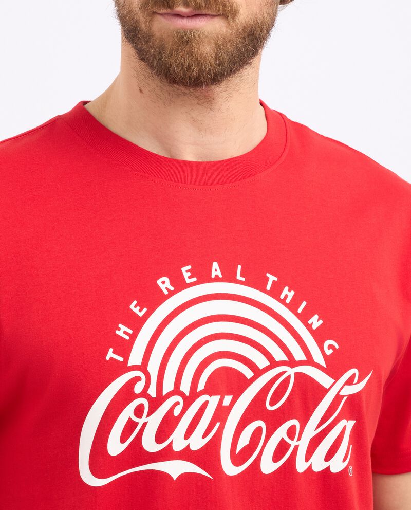 T-shirt Coca-Cola in puro cotone uomo single tile 2 cotone