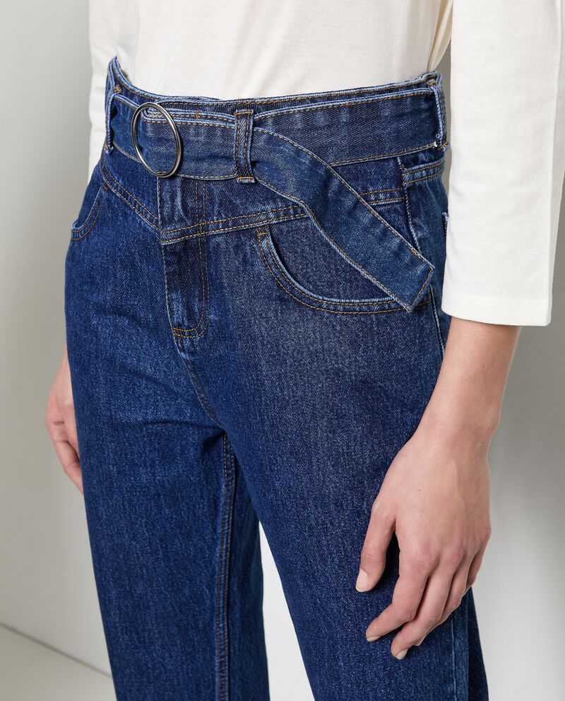 Jeans mom fit in puro cotone donna single tile 2 