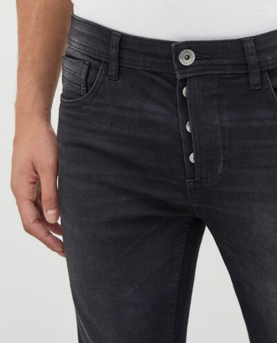 Jeans 5 tasche con apertura bottoni uomo detail 2
