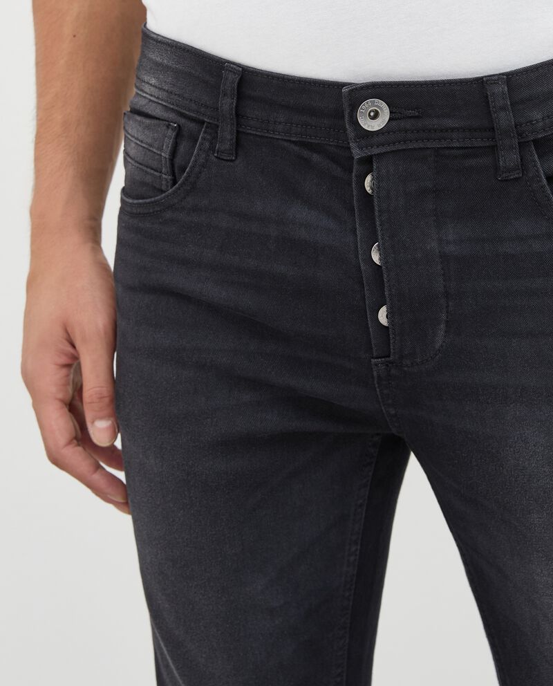 Jeans 5 tasche con apertura bottoni uomo single tile 2 