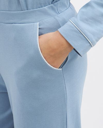 Pantalone pigiama lungo in misto cotone donna detail 2