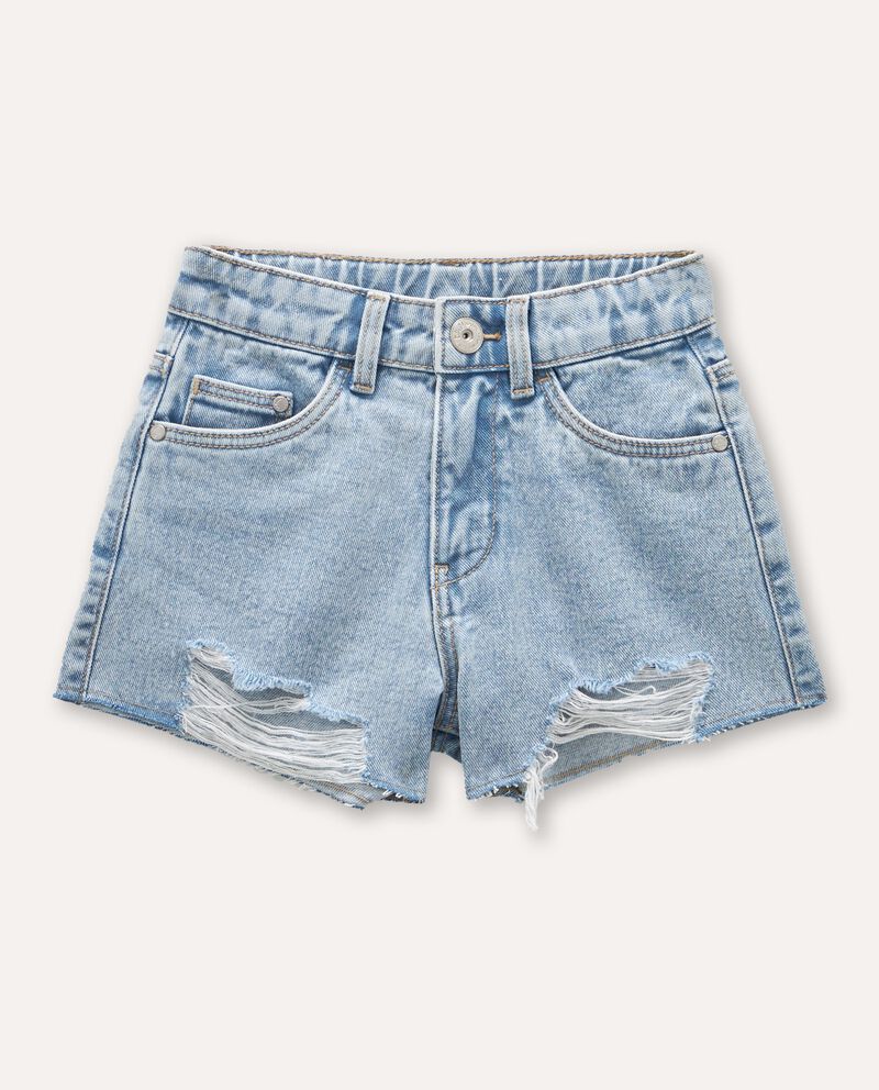 Shorts in denim strappato bambina cover