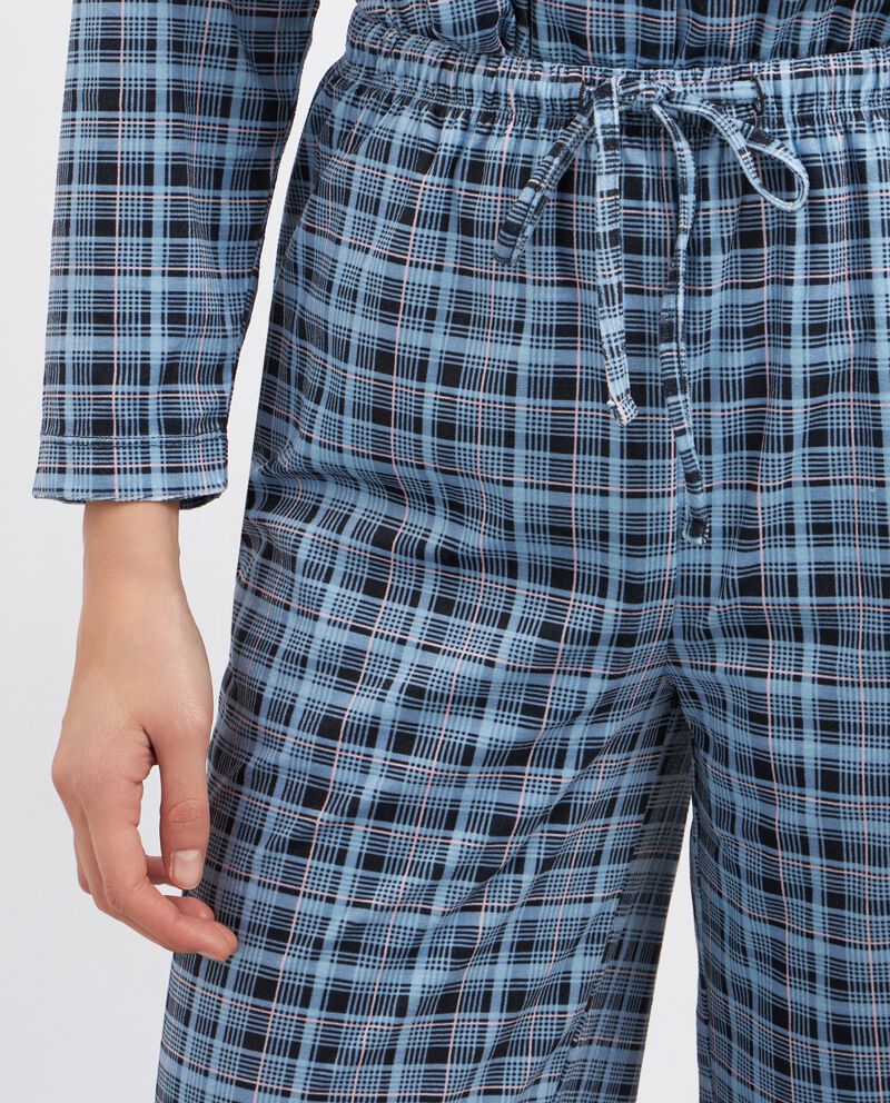 Pantaloni lunghi pigiama a quadri donna single tile 2 