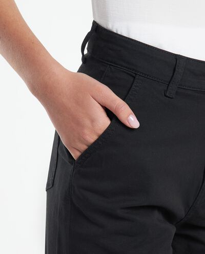Pantaloni a vita alta in cotone elasticizzato donna detail 2