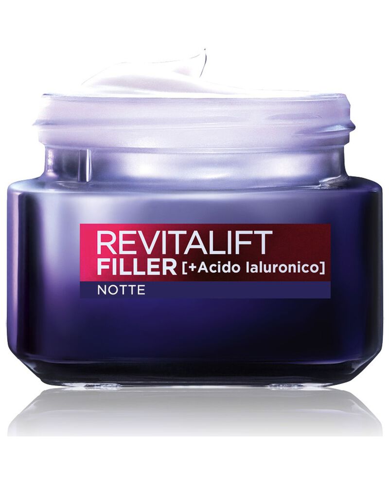 L'Oréal Paris Crema Viso Notte Revitalift Filler, Azione Antirughe Rivolumizzante con Acido Ialuronico Concentrato, 50 ml. single tile 1 