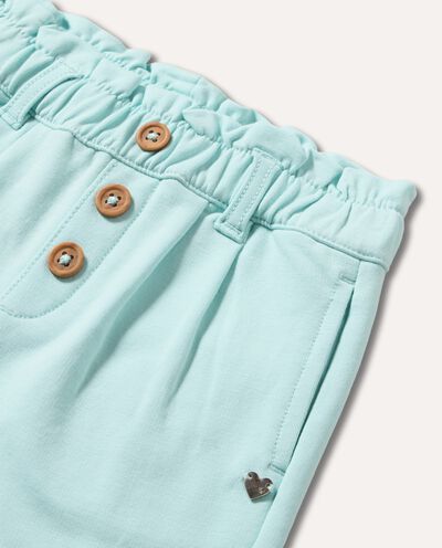 Pantaloni in cotone stretch con arriccio neonata detail 1