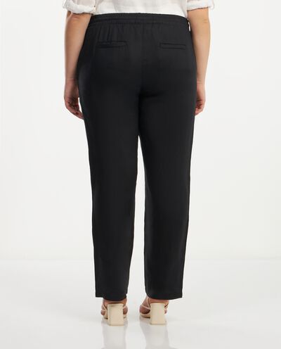 Joggers curvy in puro lino donna detail 1