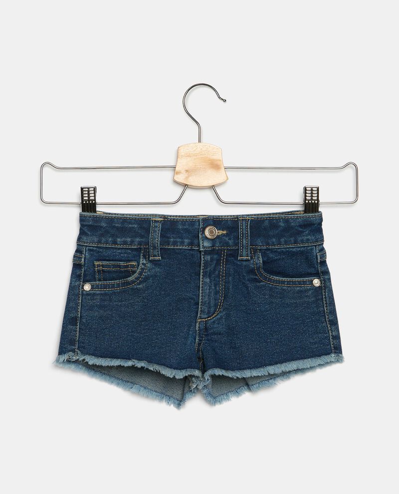 Shorts in jeans con sfrangiature in misto cotone bambina cover