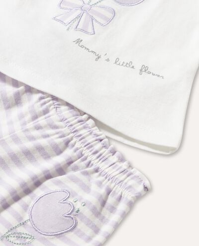 Set t-shirt + shorts in puro cotone neonata detail 1