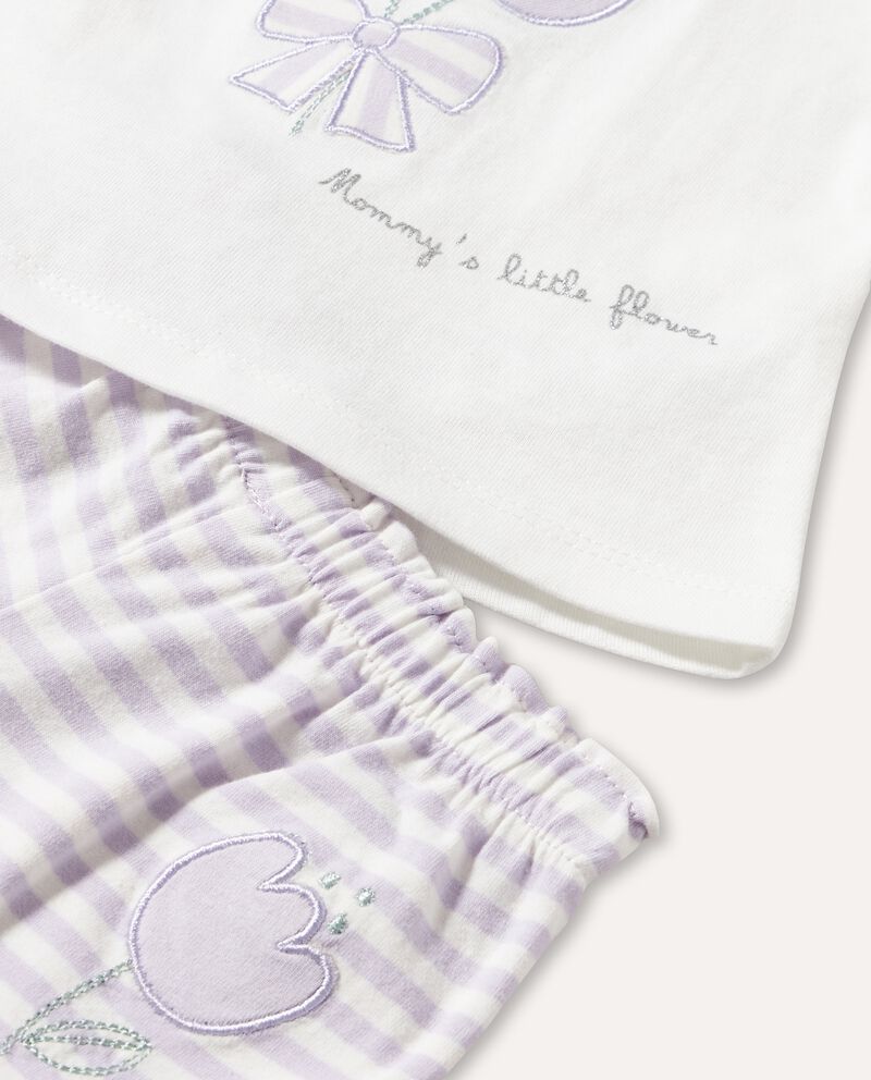 Set t-shirt + shorts in puro cotone neonatadouble bordered 1 cotone
