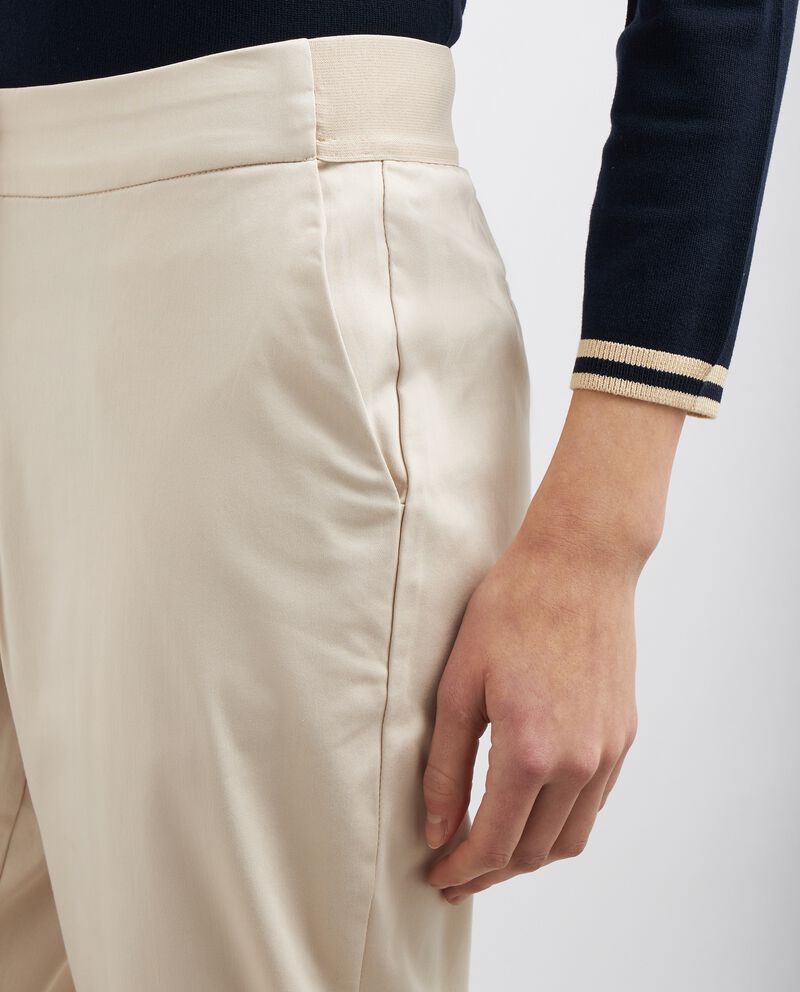Pantaloni in misto cotone stretch donnadouble bordered 2 