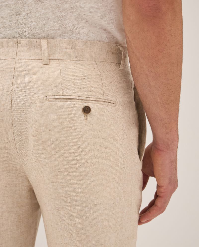 Pantalone Rumford in misto lino uomo single tile 2 cotone