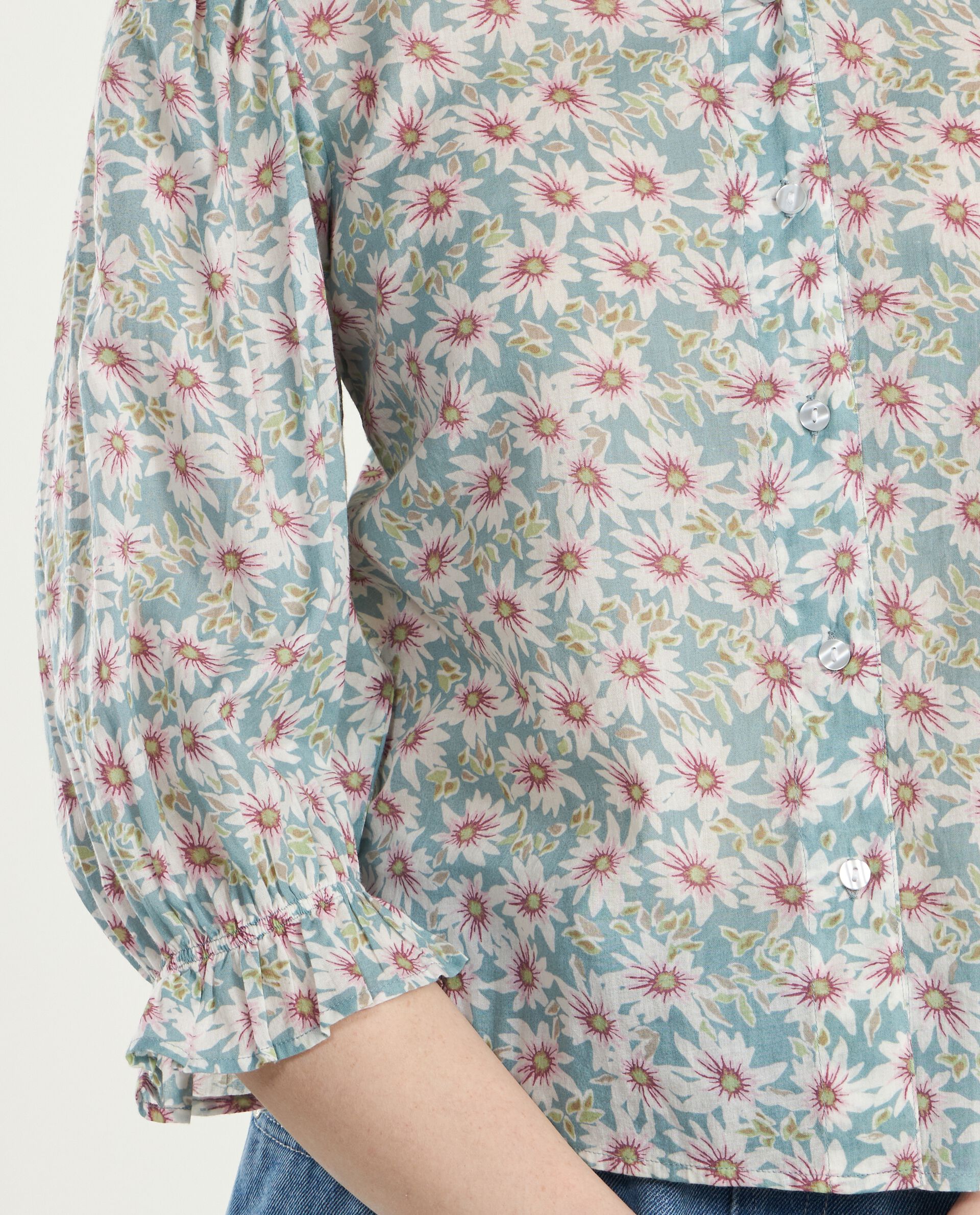 Camicia in puro cotone in stampa floreale donna