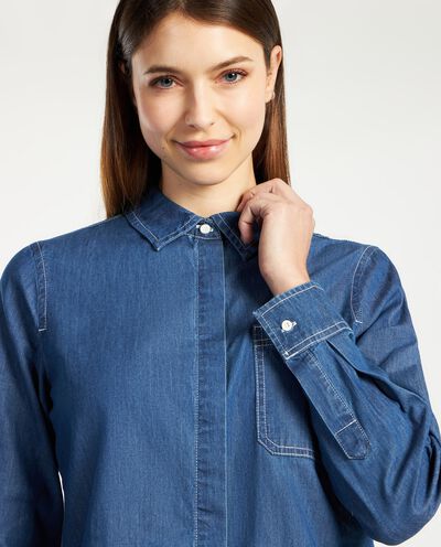 Camicia in denim di puro cotone donna detail 2