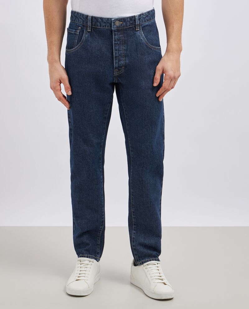 Jeans regular fit in puro cotone uomo single tile 1 cotone