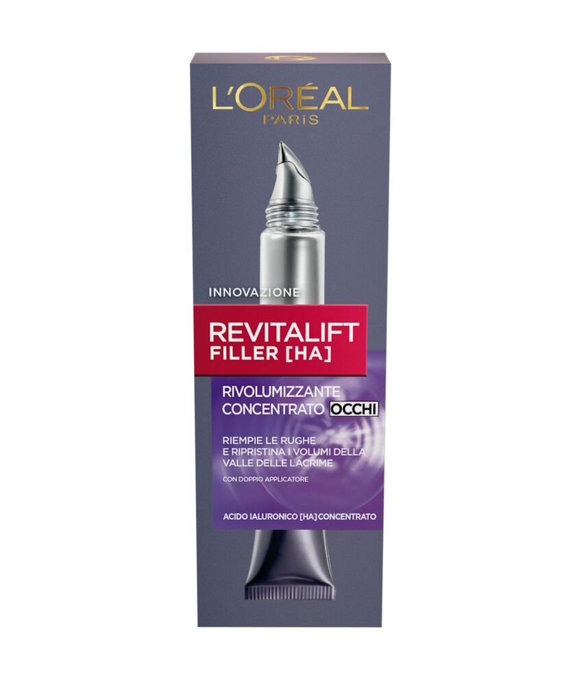 L'Oréal Paris Contorno Occhi Revitalift Filler, Azione Antirughe Rivolumizzante con Acido Ialuronico Concentrato, 15 ml. double 1 