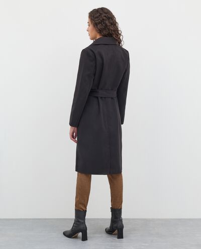 Cappotto lungo con cintura donna detail 1