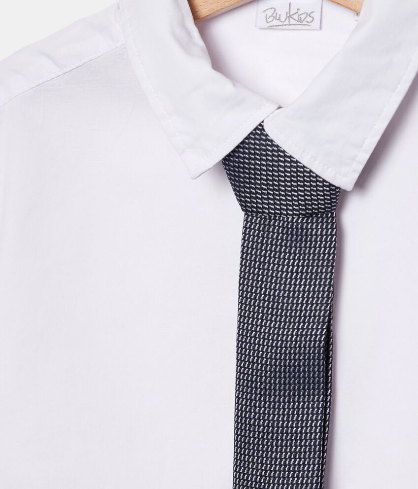 Camicia in popeline con cravatta ragazzo double 2 