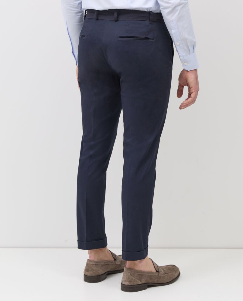 Pantaloni chino in cotone elasticizzato con vita regolabile uomo single tile 1 