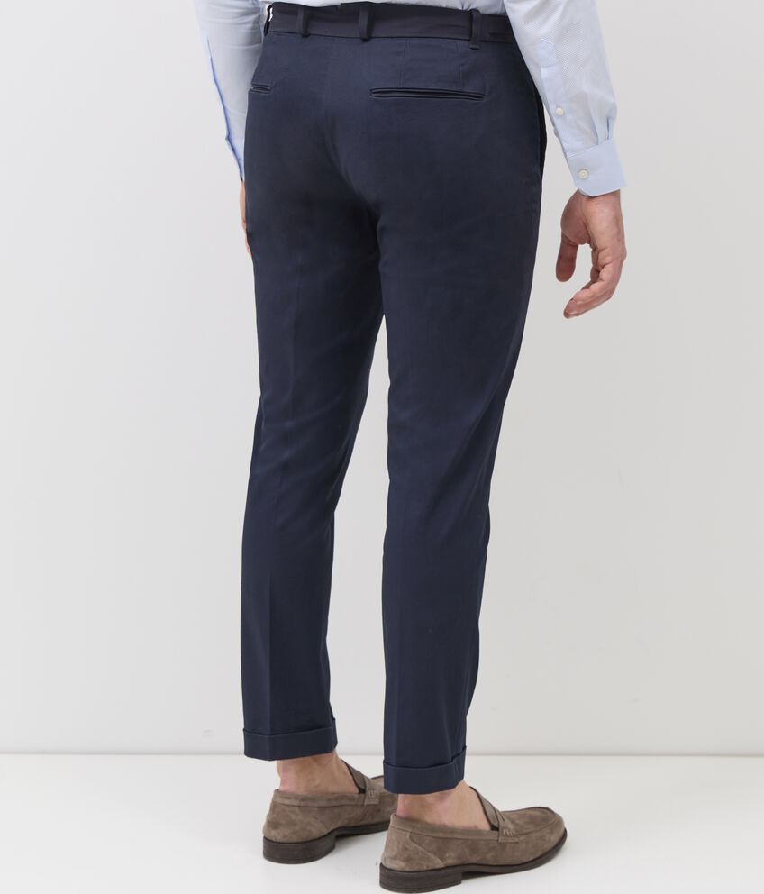 Pantaloni chino in cotone elasticizzato con vita regolabile uomo double 2 