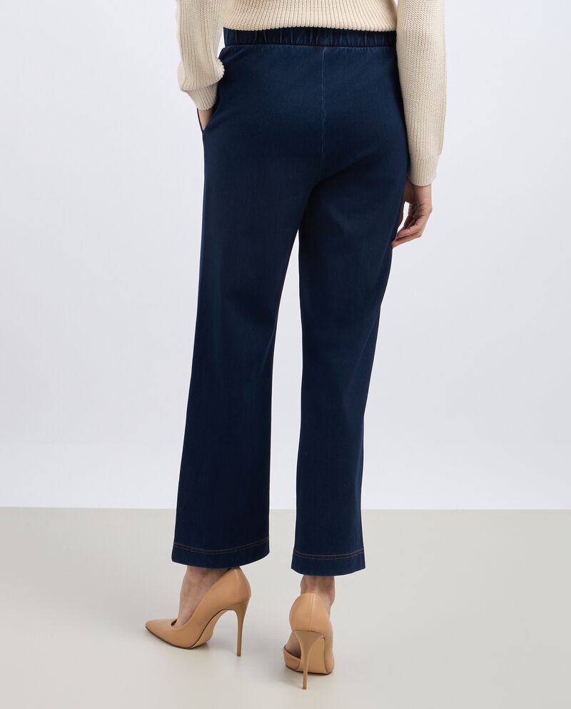 Pantaloni in denim flare fit donnadouble bordered 1 cotone