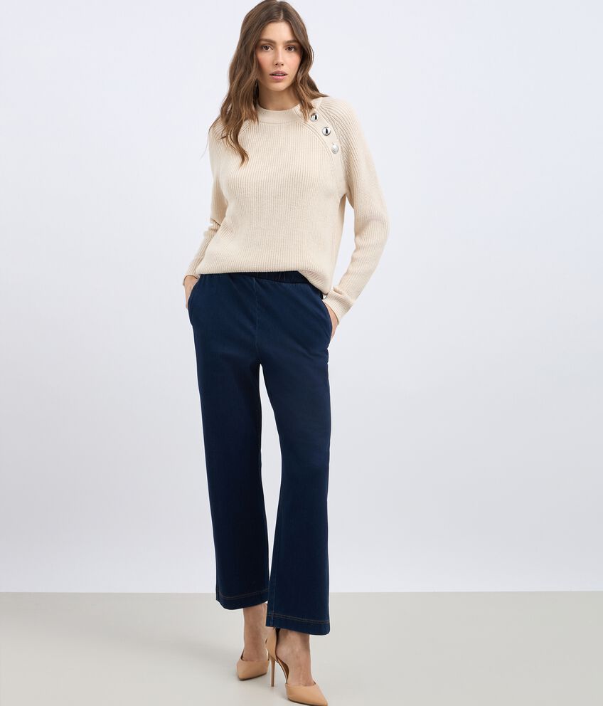 Pantaloni in denim flare fit donna double 1 