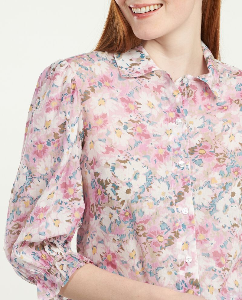 Camicia in puro cotone in stampa floreale donna single tile 2 cotone