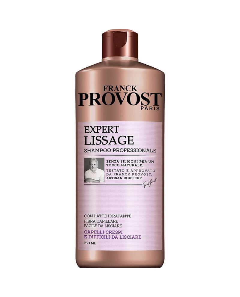 Franck Provost Shampoo Professionale Expert Lissage, Shampoo con Latte Idratante per capelli facili da lisciare, , 750 ml. cover
