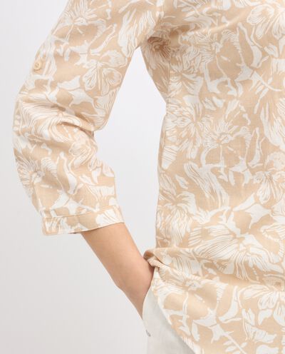 Camicia in misto lino con stampa donna detail 2