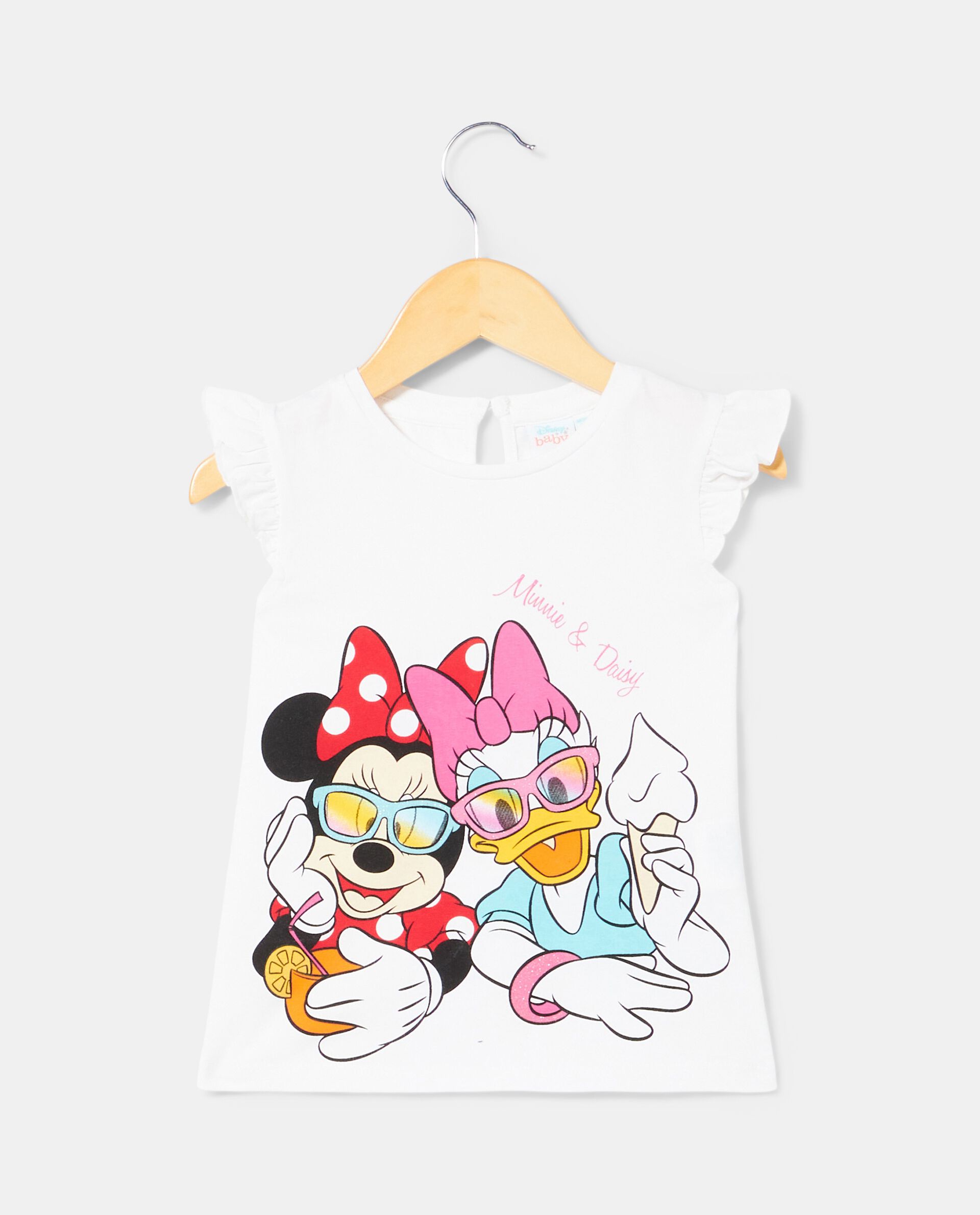 T-shirt Minnie con rouches neonata